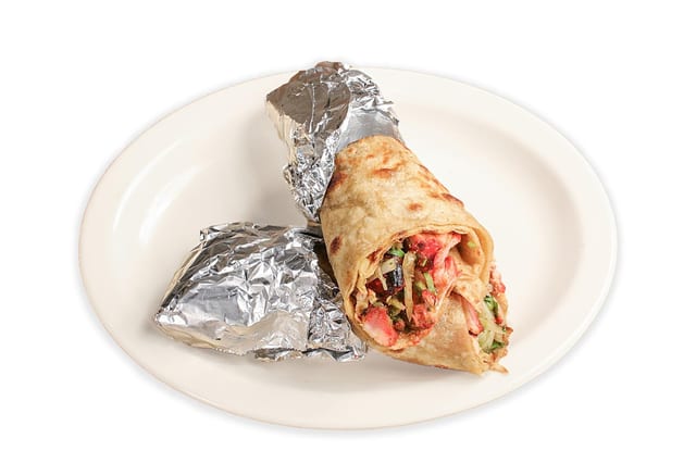 Chicken Tikka Boti Paratha Wrap.