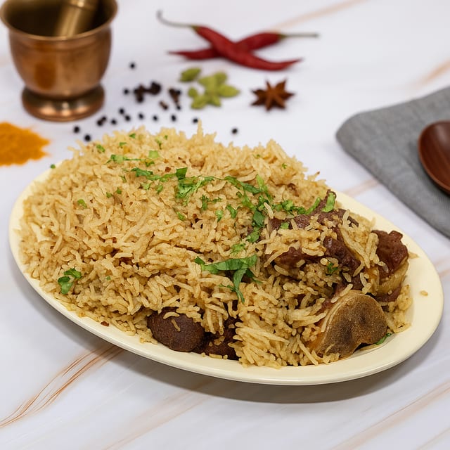 Mutton Yakhni Pulao.