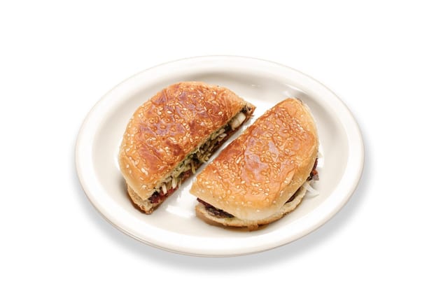 Beef Chapli Bun Kabob.